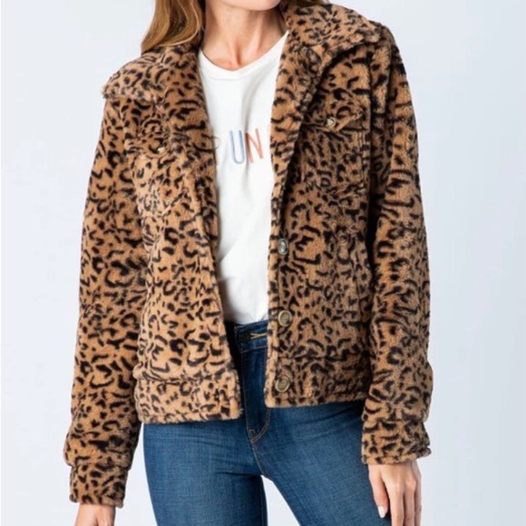 Baevely Welcome to the Jungle Faux Fur Animal Print Coat size SMALL - Picture 1 of 8
